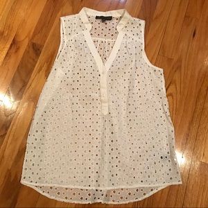 White eyelet top.